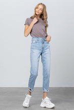 Load image into Gallery viewer, HIGH RISE TAPERED JEANS
