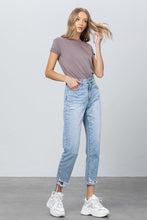 Load image into Gallery viewer, HIGH RISE TAPERED JEANS

