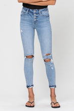 Load image into Gallery viewer, High Rise Button Up Ankle Skinny Jeans with Cuff
