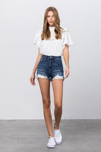 Load image into Gallery viewer, HIGH WAIST WITH LACE LINING TRIM SHORTS
