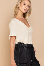 Load image into Gallery viewer, Half Sleeve V-neck Waffle Knit Top

