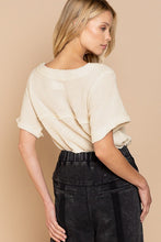 Load image into Gallery viewer, Half Sleeve V-neck Waffle Knit Top
