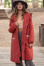 Load image into Gallery viewer, Long Padded Jacket With Hoodie
