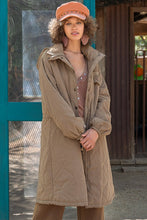Load image into Gallery viewer, Long Padded Jacket With Hoodie
