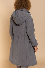 Load image into Gallery viewer, Long Padded Jacket With Hoodie
