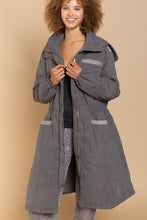 Load image into Gallery viewer, Long Padded Jacket With Hoodie

