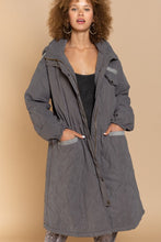 Load image into Gallery viewer, Long Padded Jacket With Hoodie
