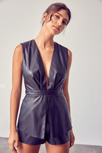 Load image into Gallery viewer, Deep V-Neck Open Back Romper
