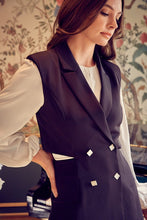 Load image into Gallery viewer, Blazer Button Romper
