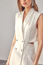 Load image into Gallery viewer, Blazer Button Romper
