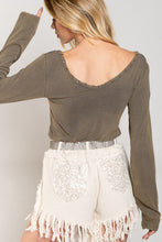 Load image into Gallery viewer, Studded Ribbed V-Neck Top
