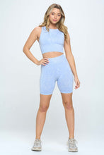 Load image into Gallery viewer, Mineral wash seamless biker shorts set
