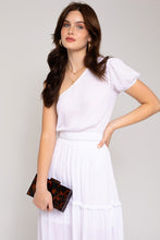 Load image into Gallery viewer, White One Shoulder Top
