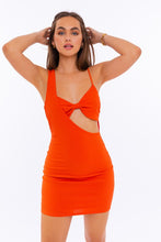 Load image into Gallery viewer, One Shoulder Mini Tomato Dress
