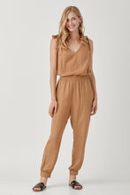 Load image into Gallery viewer, V-Neck Smocked Waist Jogger Jumpsuit
