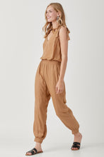 Load image into Gallery viewer, V-Neck Smocked Waist Jogger Jumpsuit

