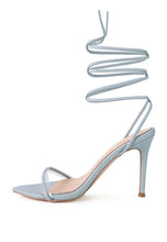 Load image into Gallery viewer, Forever High Heel Lace Up Sandal
