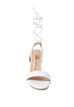 Load image into Gallery viewer, Sheeny Clear Stiletto Lace up Sandal
