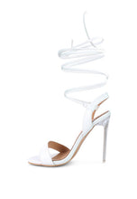 Load image into Gallery viewer, Sheeny Clear Stiletto Lace up Sandal
