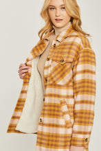 Load image into Gallery viewer, Woven Yarn Dye Long Sleeve Shacket
