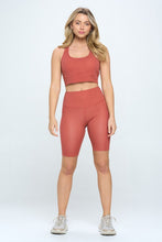 Load image into Gallery viewer, Gingham Print Activewear Set Sunset
