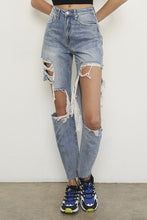 Load image into Gallery viewer, High Rise Destroyed Boyfriend Cute Jeans
