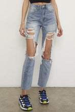 Load image into Gallery viewer, High Rise Destroyed Boyfriend Cute Jeans
