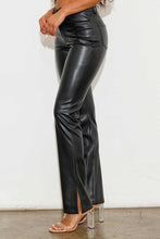 Load image into Gallery viewer, Vegan Leather Side Slit Bootcut
