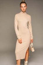 Load image into Gallery viewer, Long Sleeve Mock Neck Midi Dress
