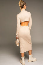 Load image into Gallery viewer, Long Sleeve Mock Neck Midi Dress
