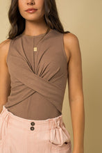 Load image into Gallery viewer, Sleeveless Cross Detail Bodysuit
