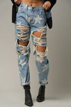 Load image into Gallery viewer, Star Print Slouch Jeans

