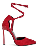 Load image into Gallery viewer, Rule Breaker Black Lace Up Stiletto Sandals

