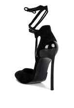 Load image into Gallery viewer, Rule Breaker Black Lace Up Stiletto Sandals
