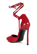 Load image into Gallery viewer, Rule Breaker Black Lace Up Stiletto Sandals
