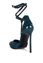 Load image into Gallery viewer, Rule Breaker Black Lace Up Stiletto Sandals
