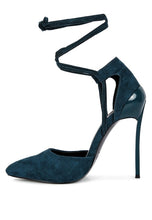 Load image into Gallery viewer, Rule Breaker Black Lace Up Stiletto Sandals
