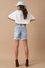 Load image into Gallery viewer, High Rise Bermuda Denim Shorts
