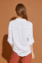 Load image into Gallery viewer, V Neck Button Down Henley Shirt Off White
