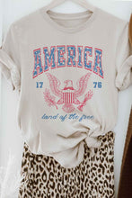 Load image into Gallery viewer, AMERICA LAND OF THE FREE GRAPHIC PLUS SIZE TEE
