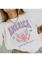 Load image into Gallery viewer, AMERICA LAND OF THE FREE GRAPHIC PLUS SIZE TEE
