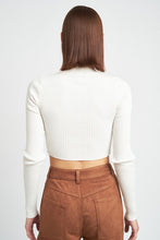 Load image into Gallery viewer, Mock Neck Crop Top with Cut Out
