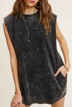 Load image into Gallery viewer, Mineral Washed Sleeveless Dress with Side Pockets
