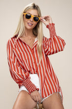 Load image into Gallery viewer, Pleated Button Down Shirt
