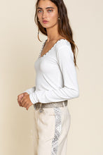 Load image into Gallery viewer, Studded Ribbed V-Neck Top
