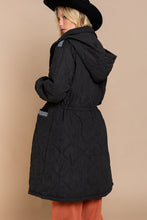 Load image into Gallery viewer, Long Padded Jacket With Hoodie
