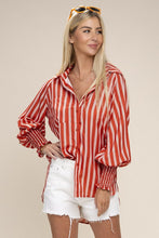 Load image into Gallery viewer, Pleated Button Down Shirt

