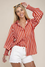 Load image into Gallery viewer, Pleated Button Down Shirt
