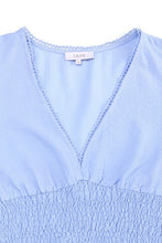 Load image into Gallery viewer, Lace trimmed smocking blouse and skirt set
