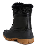 Load image into Gallery viewer, Capucine Fur Collar Contrasting Lug Sole Boots
